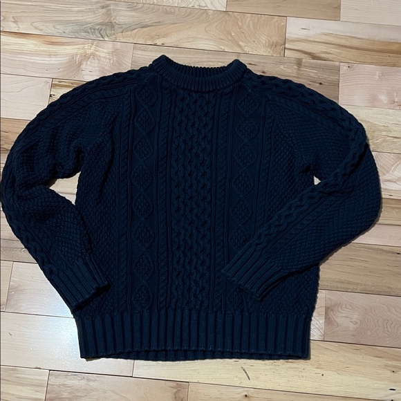 L.L. Bean Other - L.L. Bean Men's Navy Cable Knit Sweater